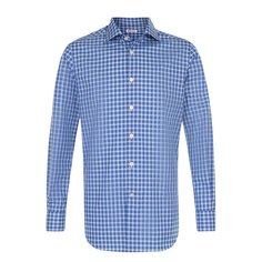 Хлопковая рубашка в клетку Kiton