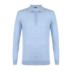 Поло с длинными рукавами из смеси кашемира и шелка Kiton