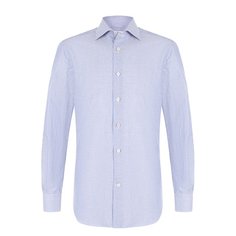 Рубашка из смеси хлопка и льна Kiton