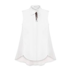 Топ из смеси хлопка и шелка Brunello Cucinelli