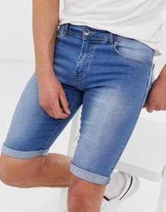 Светлые джинсовые шорты APT-Синий