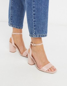 Розовые босоножки на каблуке Stradivarius-Розовый