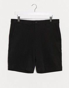 Черные эластичные строгие шорты Selected Homme-Черный
