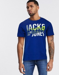 Футболка с принтом Jack & Jones-Темно-синий