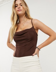 Боди коричневого цвета Free People-Черный