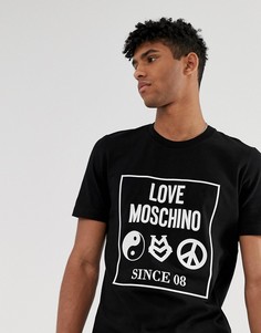 Футболка с логотипом Love Moschino-Черный