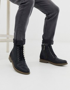 Черные кожаные ботинки с молнией Barbour-Светло-коричневый