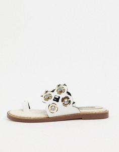 Белые сандалии с вырезами River Island-Белый