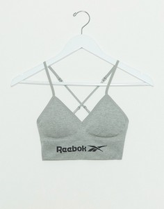 Серый бесшовный бюстгальтер Reebok