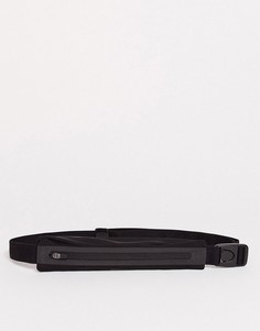 Сумка-кошелек на пояс с черной и серебристой отделкой Nike Running-Черный