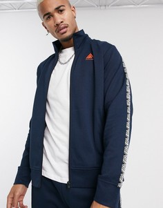 Темно-синий свитшот на молнии с лентой Jack & Jones Originals