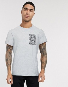 Футболка с принтом на кармане Jack & Jones-Серый