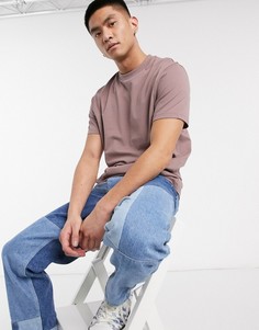 Фиолетовая футболка из органического хлопка с круглым вырезом ASOS DESIGN-Фиолетовый