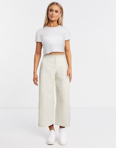 Бело-бежевые брюки ASOS DESIGN-Белый