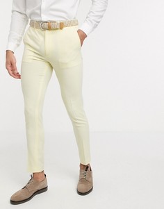 Лимонно-желтые супероблегающие брюки ASOS DESIGN-Желтый