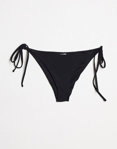 Бразильские плавки бикини с завязками по бокам Only-Черный