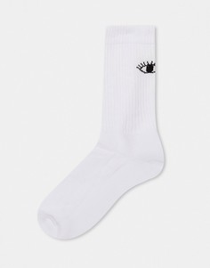 Спортивные носки с узором ASOS DESIGN-Белый