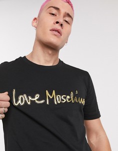 Футболка с принтом логотипа Love Moschino-Черный