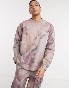 Свитшот от комплекта в стиле oversized с карманом MA1 и принтом ASOS DESIGN-Мульти