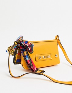 Желтая сумка через плечо с шарфом Love Moschino-Желтый