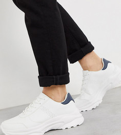 Белые кроссовки для широкой стопы и на массивной подошве ASOS DESIGN-Белый