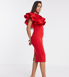 Эксклюзивное красное платье мидакси True Violet-Красный