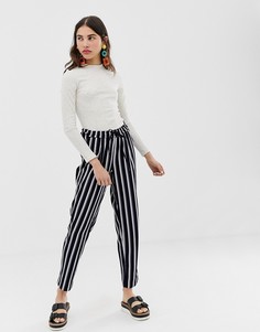 Брюки в полоску Only-Темно-синий