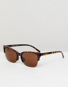 Солнцезащитные очки в черепаховой оправе в стиле ретро Reclaimed Vintage inspired-Коричневый