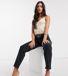 Черные узкие джинсы в винтажном стиле Stradivarius Petite-Черный