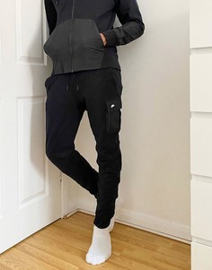 Черные джоггеры с карманами-карго Nike-Черный