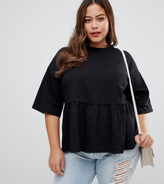 Свободный повседневный топ ASOS DESIGN Curve-Черный