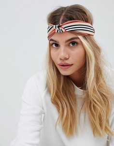 Повязка на голову в полоску My Accessories-Бежевый