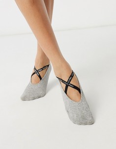 Серые носки-балетки с резинками Calvin Klein Рerformance-Серый