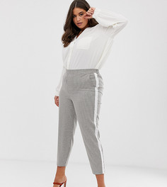Суженные книзу брюки в клетку с полосками ASOS DESIGN curve-Мульти