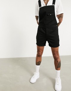 Джинсовый комбинезон с шортами скинни ASOS DESIGN-Черный