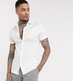 Белая сатиновая рубашка скинни ASOS DESIGN Tall wedding-Белый