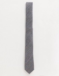 Серый узкий фактурный галстук ASOS DESIGN