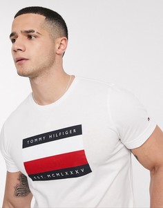 Белая футболка с принтом Tommy Hilfiger-Белый