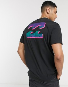 Черная футболка с принтом Billabong-Черный