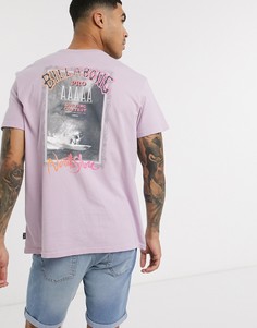 Лавандовая футболка с принтом на спине Billabong-Фиолетовый