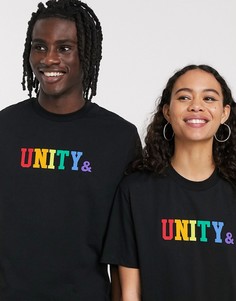 Черная футболка с логотипом ASOS DESIGN x glaad& unisex-Черный