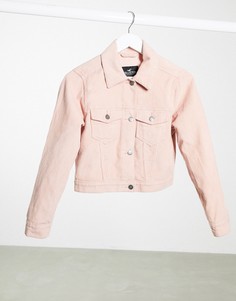 Розовая вельветовая куртка Hollister-Розовый
