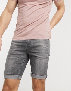 Серые джинсовые шорты скинни New Look-Серый