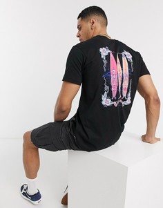 Черная футболка с принтом Billabong-Черный