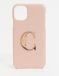 Чехол для iphone 11 / XR с инициалом "C" Elie Beaumont-Розовый