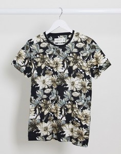 Футболка с цветочным принтом Abercrombie & Fitch-Черный