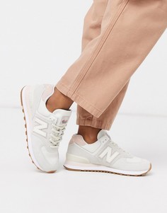 Бежевые кроссовки New Balance 574-Бежевый
