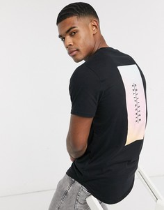 Черная футболка с логотипом и эффектом омбре Hollister-Черный