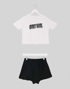 Пижама с шортами и надписью Adolescent Clothing-Мульти