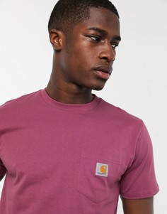 Ярко-розовая футболка с короткими рукавами Carhartt-Розовый